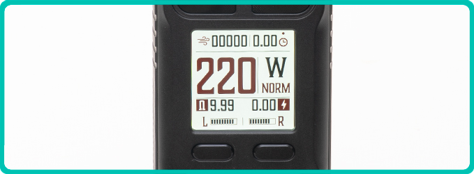 Boost et modes de vape de la Box Rayden 220 Full Black BD Vape